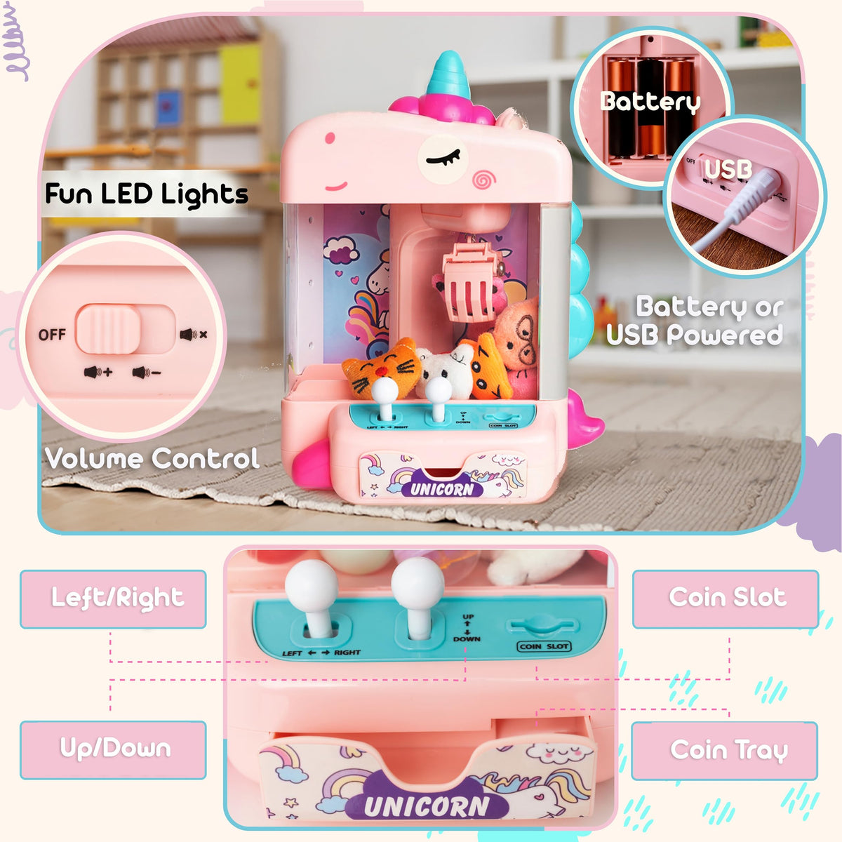 Dionys-Thrys prizes-pack with plushies, eggs, coins, and stickers