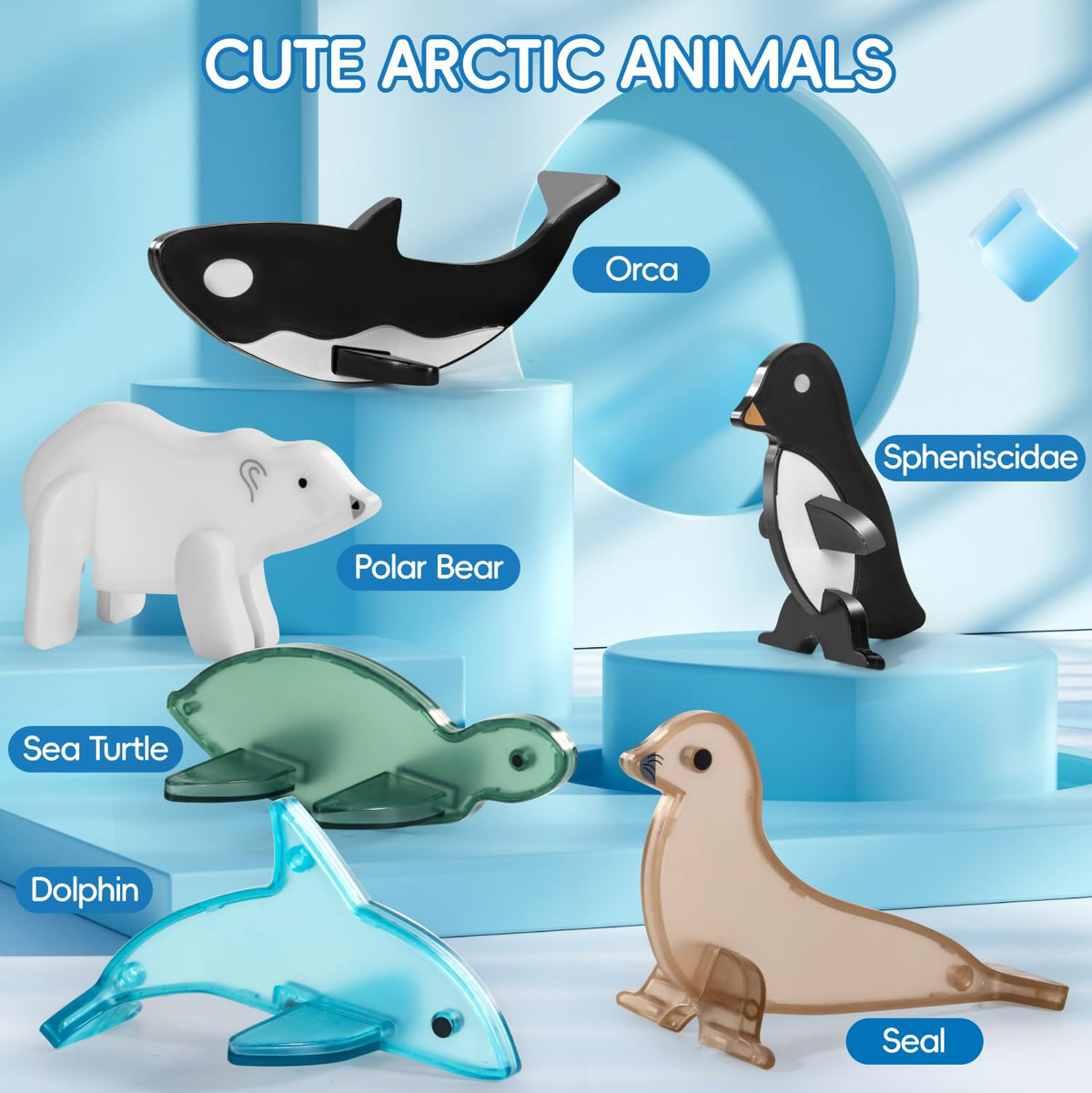 Diophso Arctic Animals tiles featuring a dolphin for smooth, splashy play