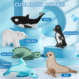 Diophso Arctic Animals tiles featuring a dolphin for smooth, splashy play