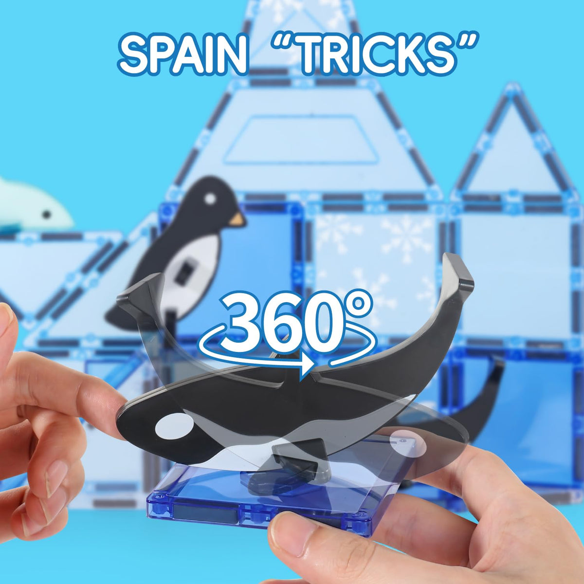 Diophso Arctic Animals tiles featuring a killer whale for bold storytelling