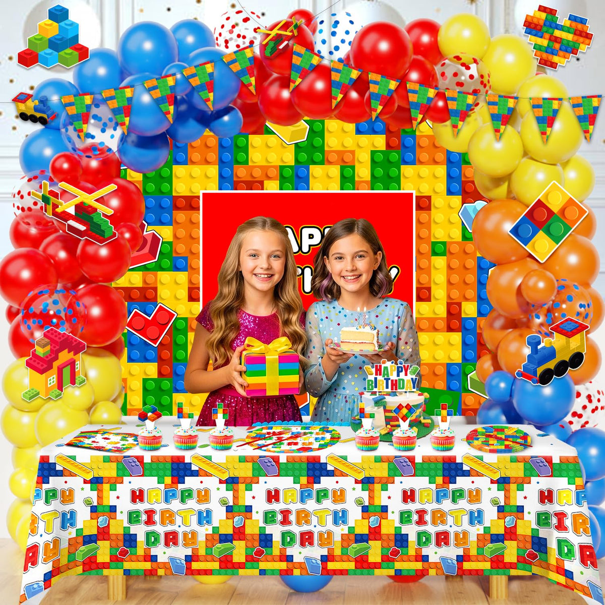 Diosnase Cake and Cupcake Toppers crown treats with brick details.