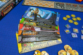 Dire Wolf Clank Adventuring Party Whiskers cat character sparks mischief with clever reactions.