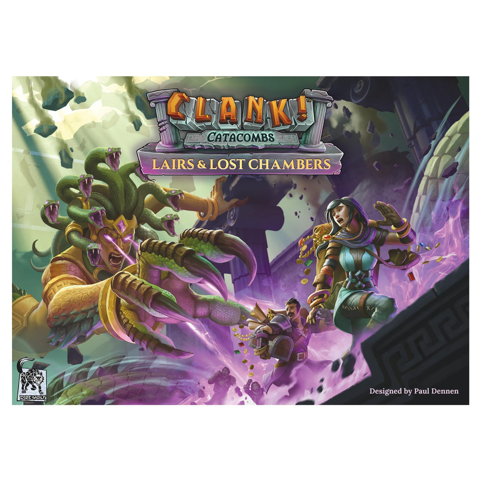 Dire Wolf Clank Catacombs Lairs Lost Chambers cover art highlighting new lairs for expanded dungeon adventures