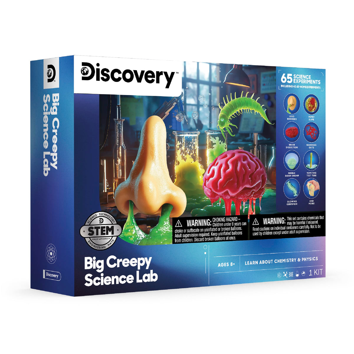 Discovery Big Creepy Science Lab foam chunks support messy experimentation