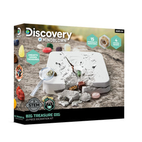 Discovery Big Treasure Dig pyrite nuggets add treasure-hunt excitement.