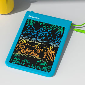 Discovery Bright Doodles erase button enables quick clearing after doodles.