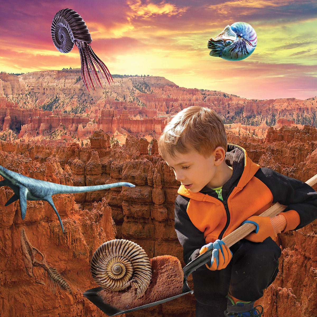 Discovery Colossal Fossil Dig Set fossilized coral for reef-era context in play