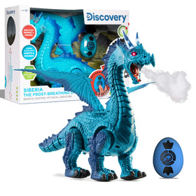 Discovery frost dragon with mist breath for imaginative play