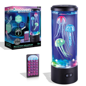 Discovery Jellyfish Aquarium Lamp front view with color-changing glow for dynamic ambiance