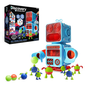 Discovery Prize-Pod Robot Kit cover with retro vending design invites curious minds to explore STEM.