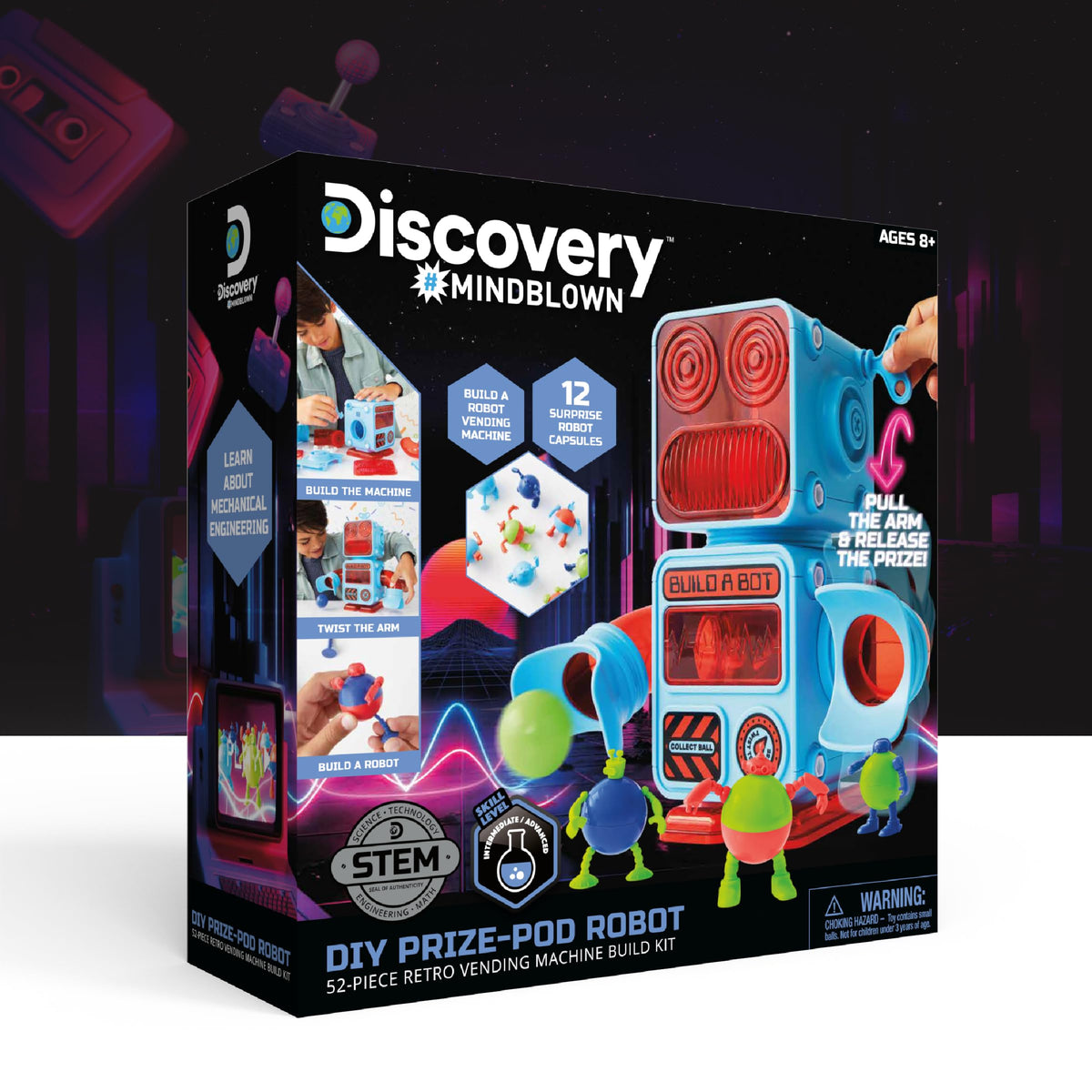 Discovery Prize-Pod Robot Kit play-setup on table communicates easy setup for classroom or home.
