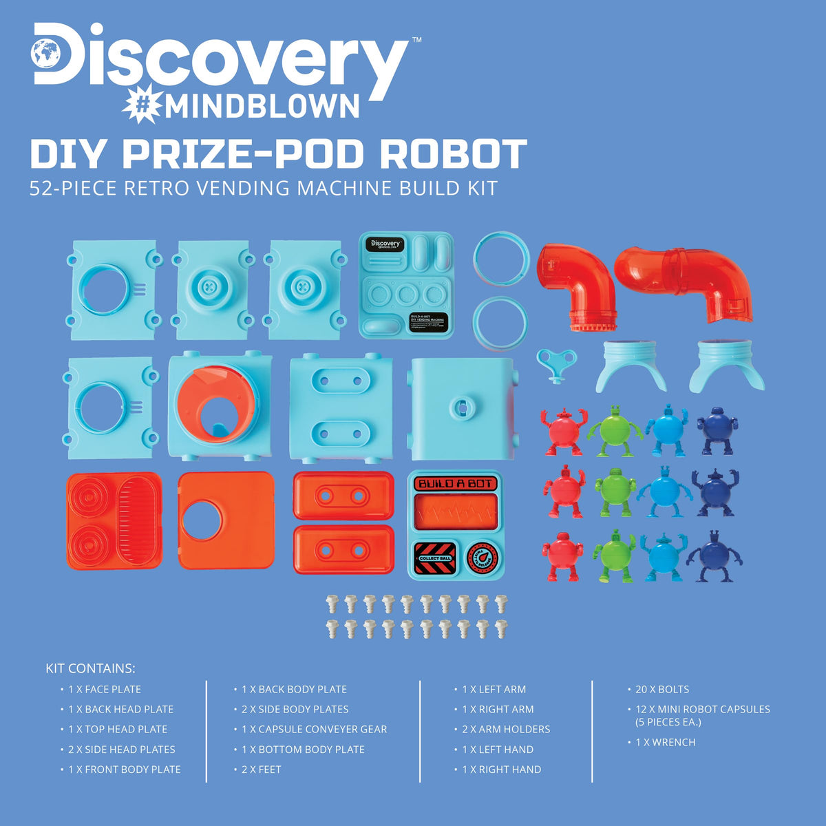 Discovery Prize-Pod Robot Kit robot-cycle close-up emphasizes interactive assembly and mechanical exploration.