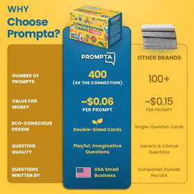 Discussables travel-friendly card pack fits in bags for road-trip chats.