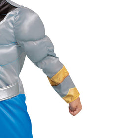 Disguise Dino Fury Blue Ranger outfit ideal for Halloween and photos.