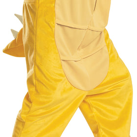 Disguise Bowser padded belly jumpsuit creates a chunky silhouette
