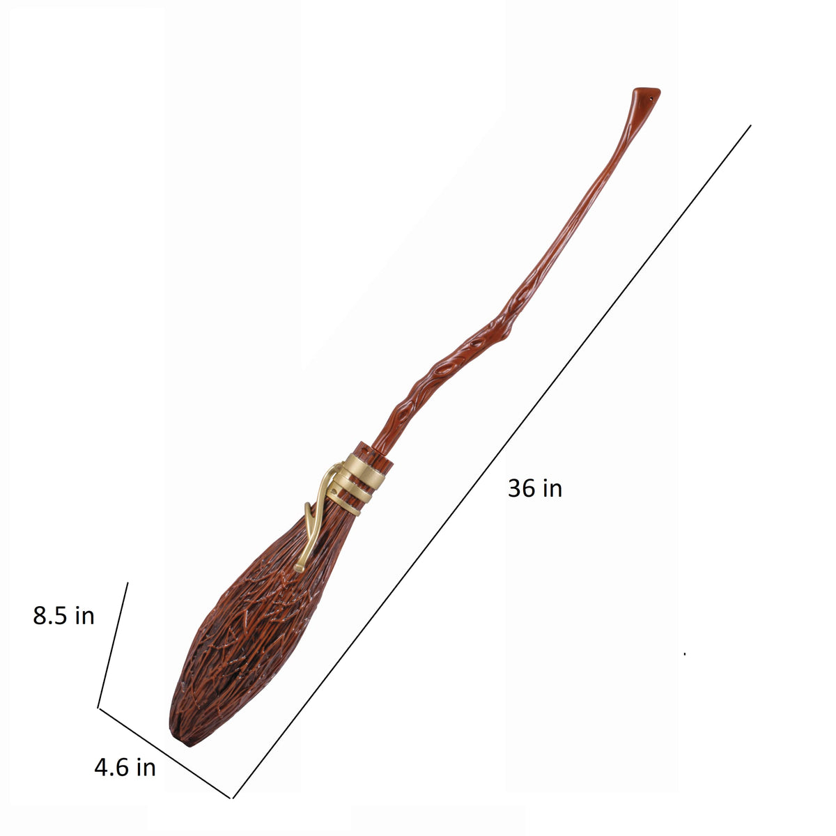 Disguise 36-inch broomstick, a durable cosplay prop for photos.