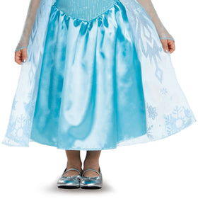 Disguise Elsa toddler deluxe sheer yoke sleeves for a delicate, elegant look.