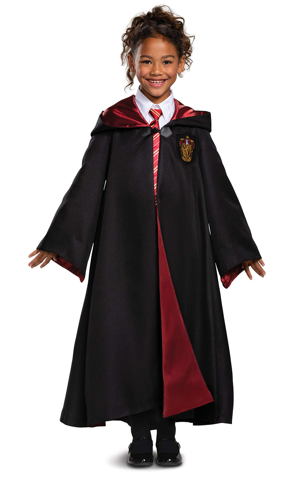 Disguise Gryffindor robe front view for kids, ideal for imaginative play.