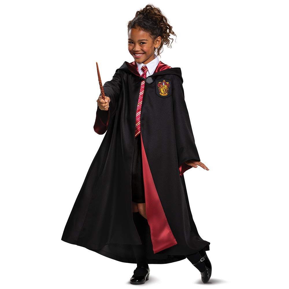 Disguise Gryffindor robe satin-lined hood for comfortable wear.