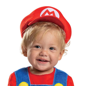 Applique buttons add classic Super Mario details for adorable photos.
