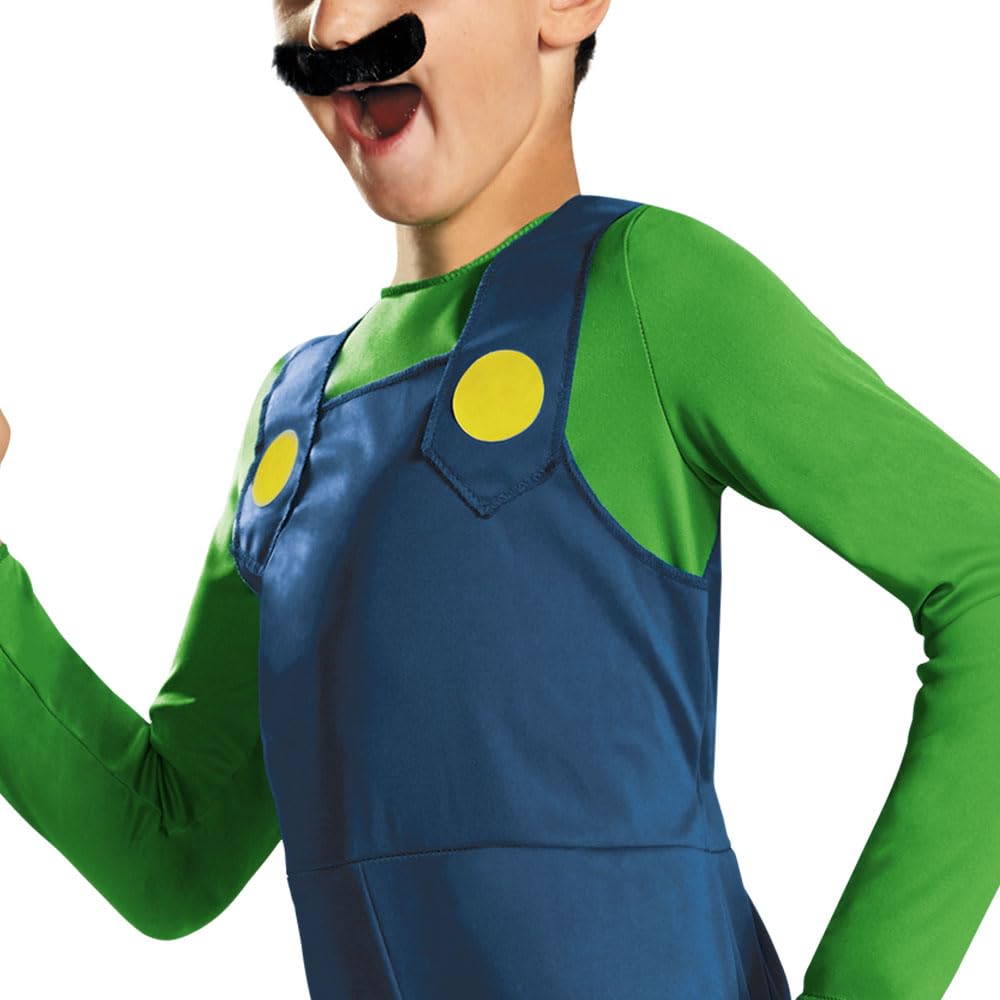 Disguise Nintendo Luigi self-adhesive mustache, quick and easy to apply.