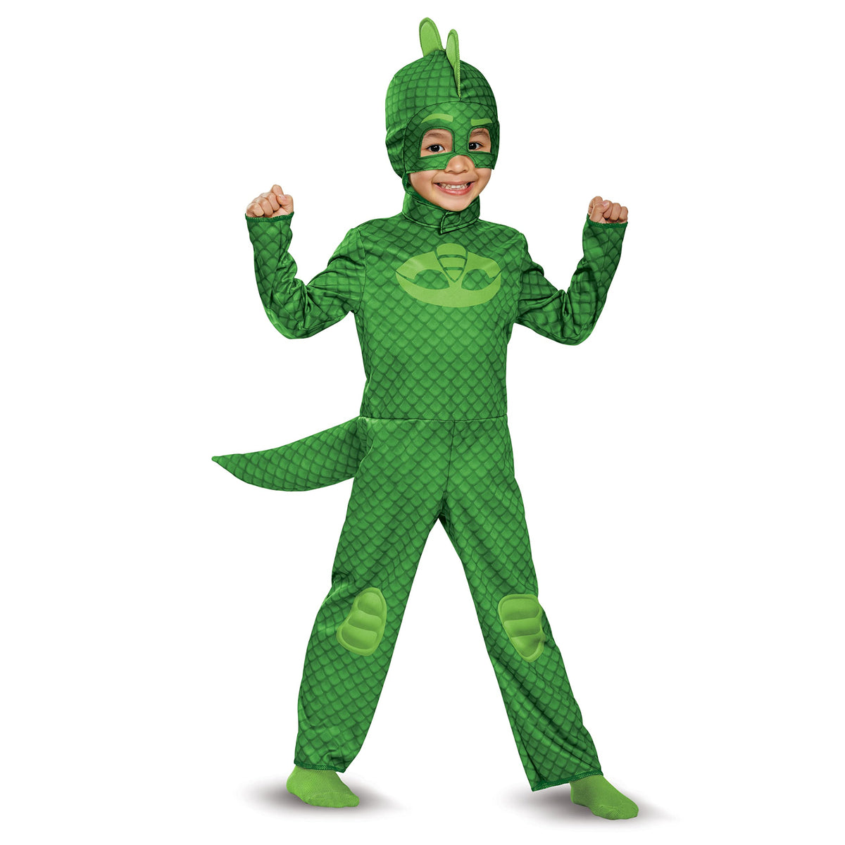Disguise PJ Masks Gecko toddler jumpsuit with headpiece for imaginative play