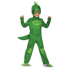 Disguise PJ Masks Gecko toddler jumpsuit with headpiece for imaginative play