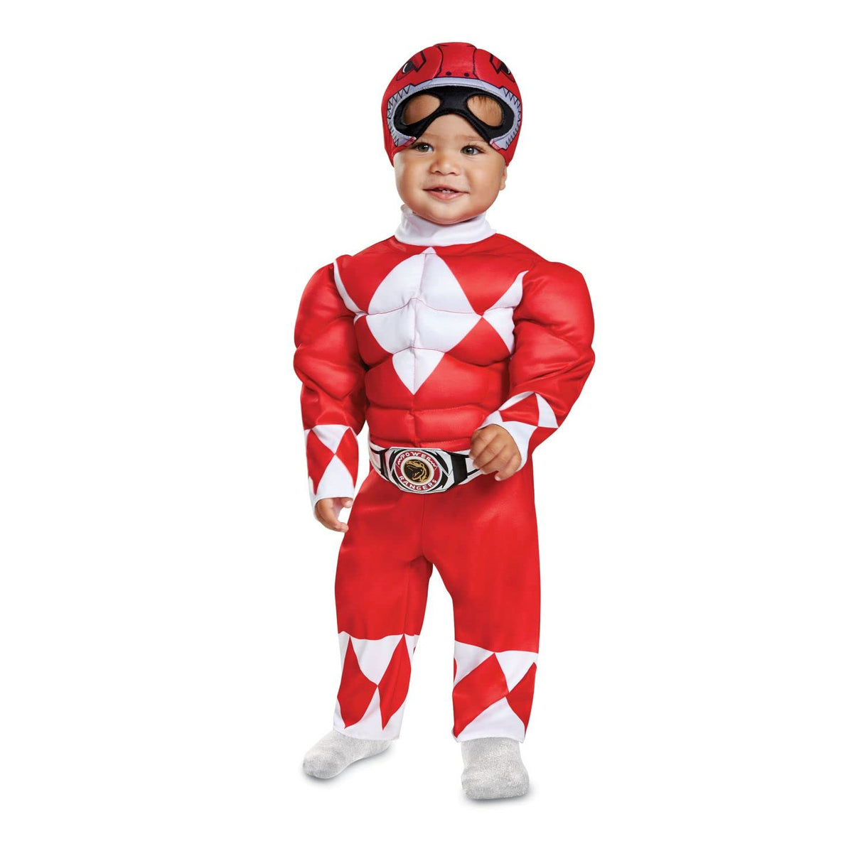 Disguise Red Ranger toddler costume ready for Halloween and pretend play.