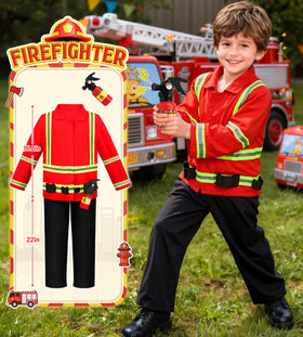 DISHIO chef costume with hat and pants for kitchen pretend play.
