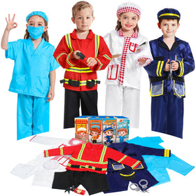 DISHIO police officer costume with accessories for imaginative role play.