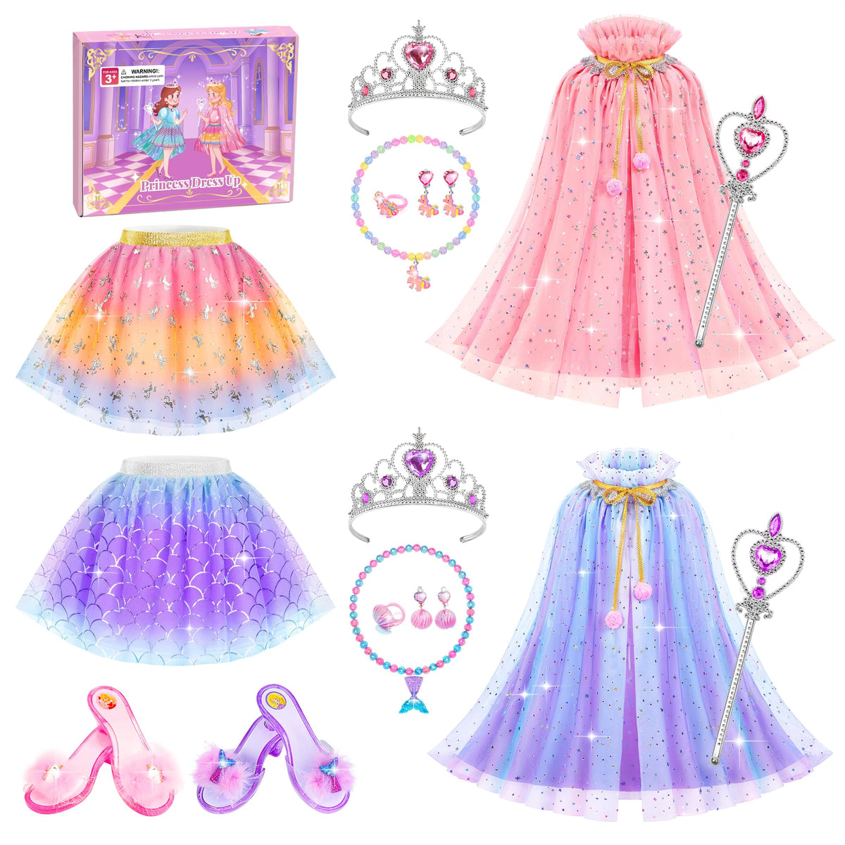 DISHIO princess dress-up shoes provide comfy wear with non-slip safety for everyday pretend play