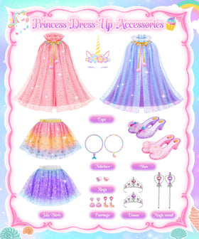 DISHIO princess jewelry sets add coordinated sparkle with necklaces, earrings, and rings
