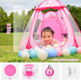 DISHIO Princess Tent pops up in seconds for quick indoor fun.