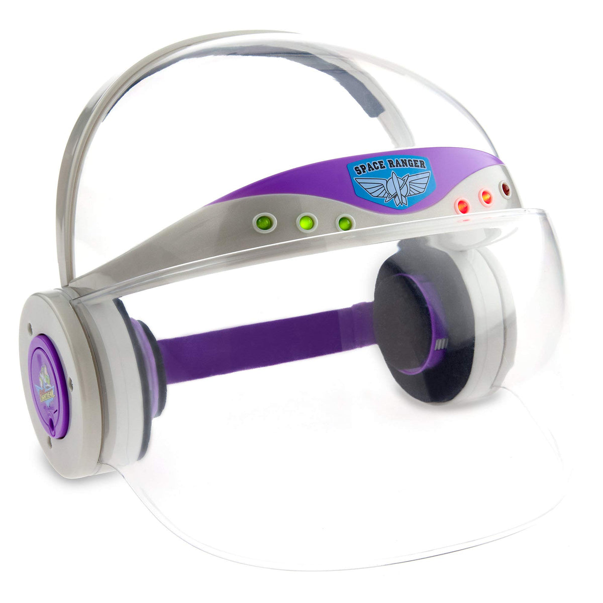 Disney Buzz Lightyear helmet showing adjustable back strap for a secure fit.