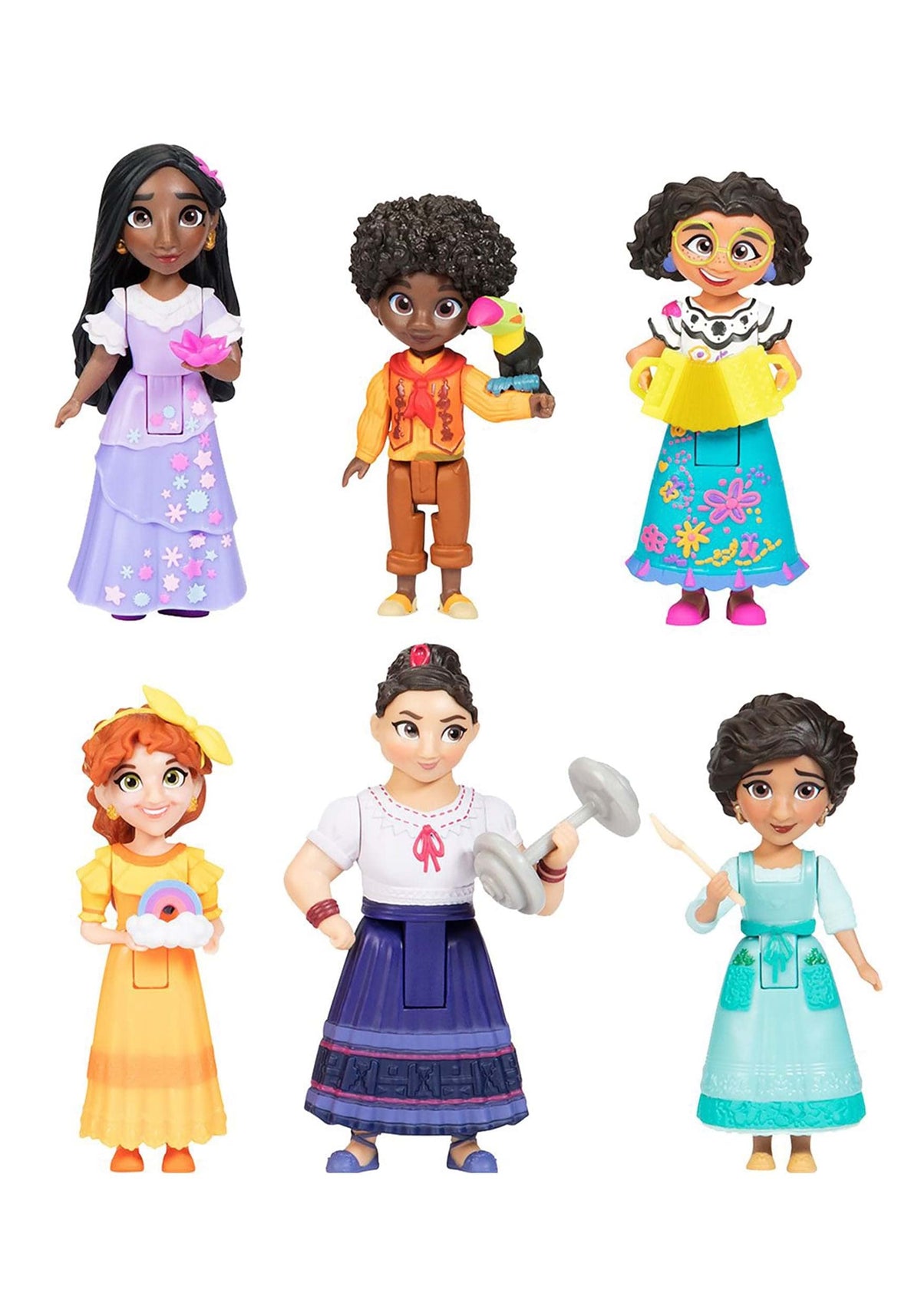 Disney Encanto six-pack Madrigal dolls lineup for imaginative storytelling