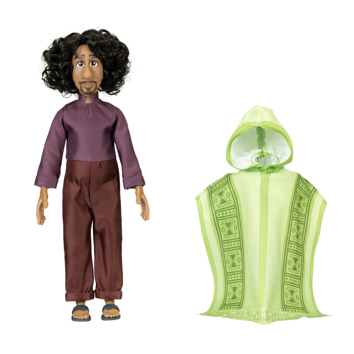 Disney Encanto Dolores doll pink dress, stylish outfit for mystery and narration.