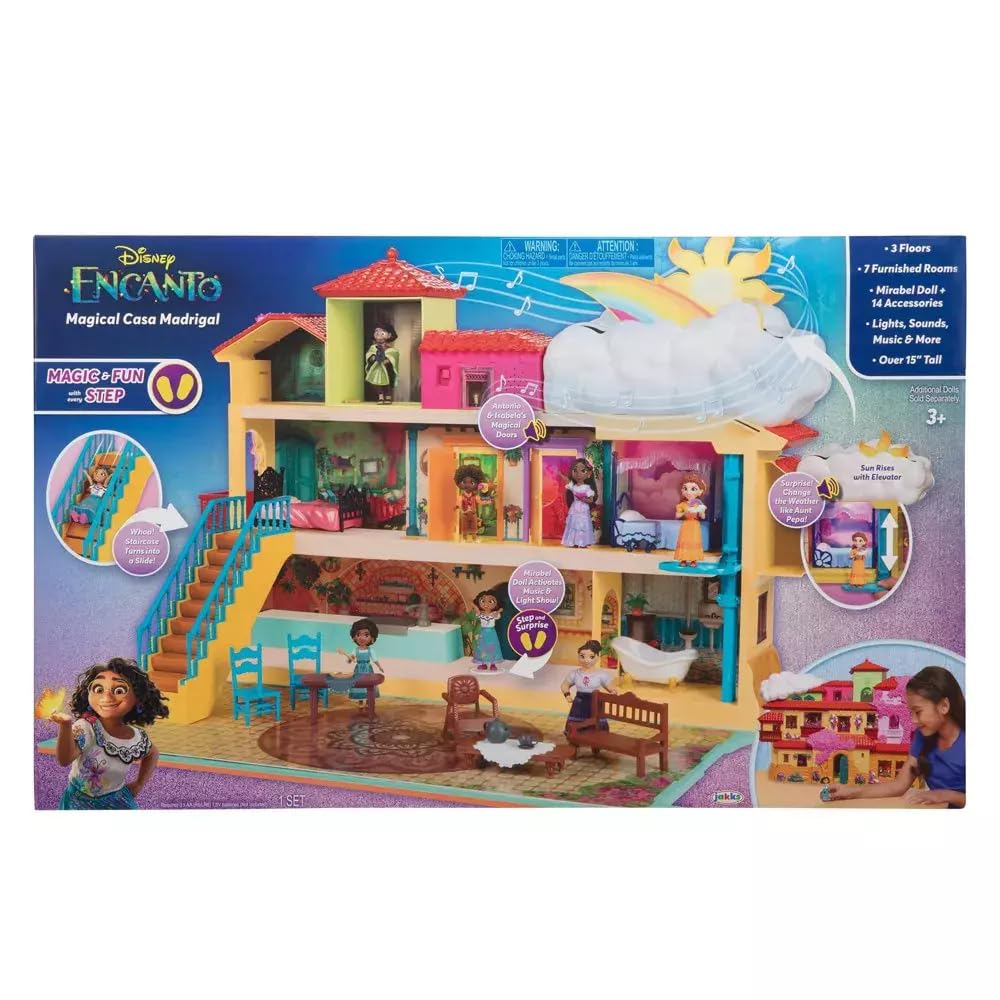 Disney Encanto elevator weather change features lights and sounds for dynamic scenes