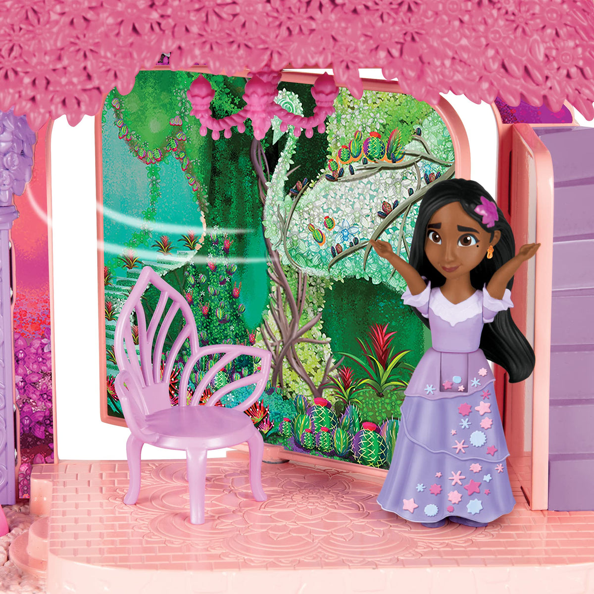 Disney Encanto Isabela floral vanity and chair invite pretend makeover moments.
