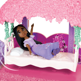 Disney Encanto Isabela garden bed swings, adding motion to playtime adventures.