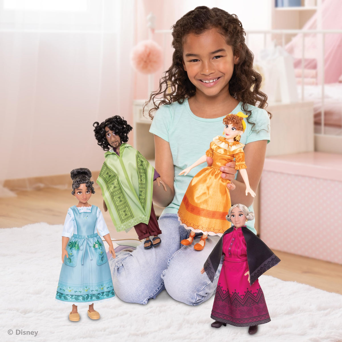 Disney Encanto Julieta doll outfit, detailed attire for imaginative stories.
