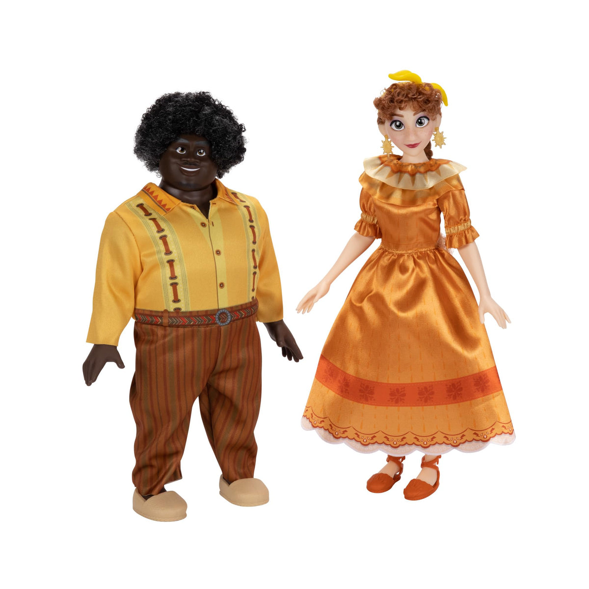 Disney Encanto Luisa doll strength dress, bold look for action-packed pretend play.