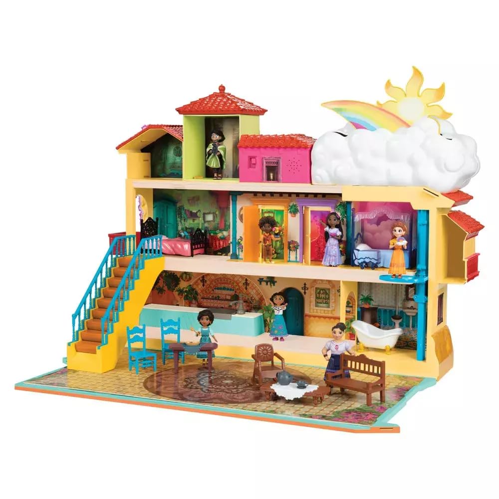 Disney Encanto Magical Casa Madrigal playset with lights and three floors for imaginative play