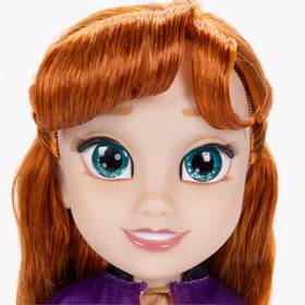 Disney Frozen Anna in package facilitates easy gifting and display.