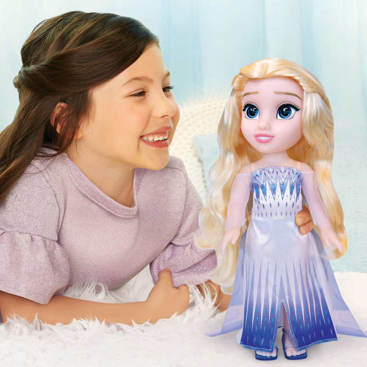 Disney Frozen Elsa doll with intricate fashion details for dress-up