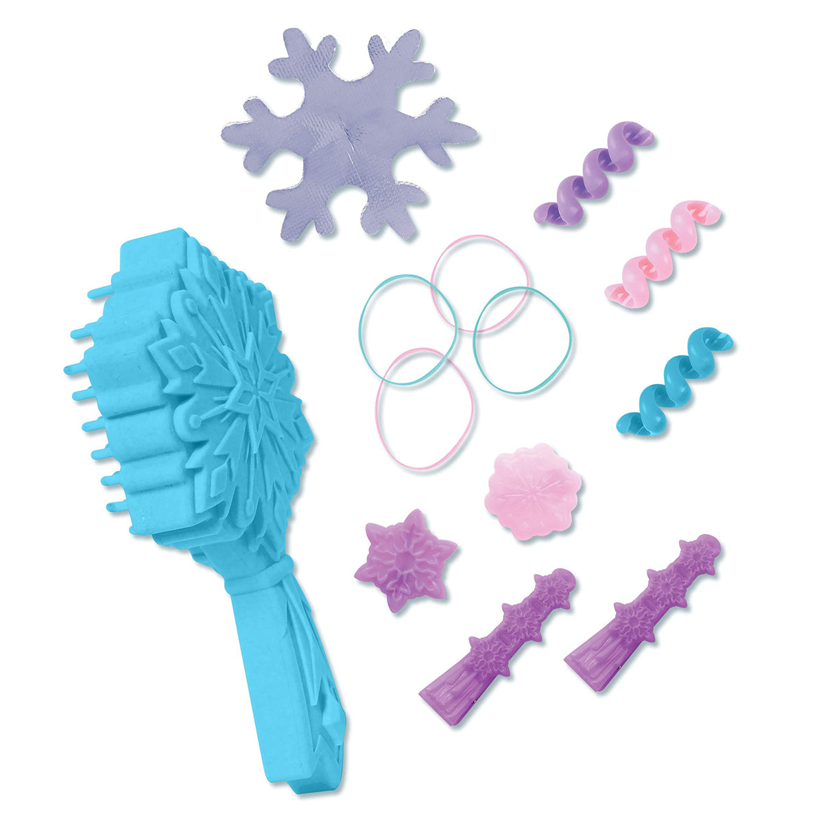 Disney Frozen Elsa hair spirals provide decorative playful twists.