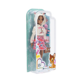 Cell phone and camera accessories with Disney ILY 4EVER Bambi doll for pretend travel