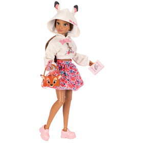 Bambi inspired floral skirt on Disney ILY 4EVER doll for stylish storytelling