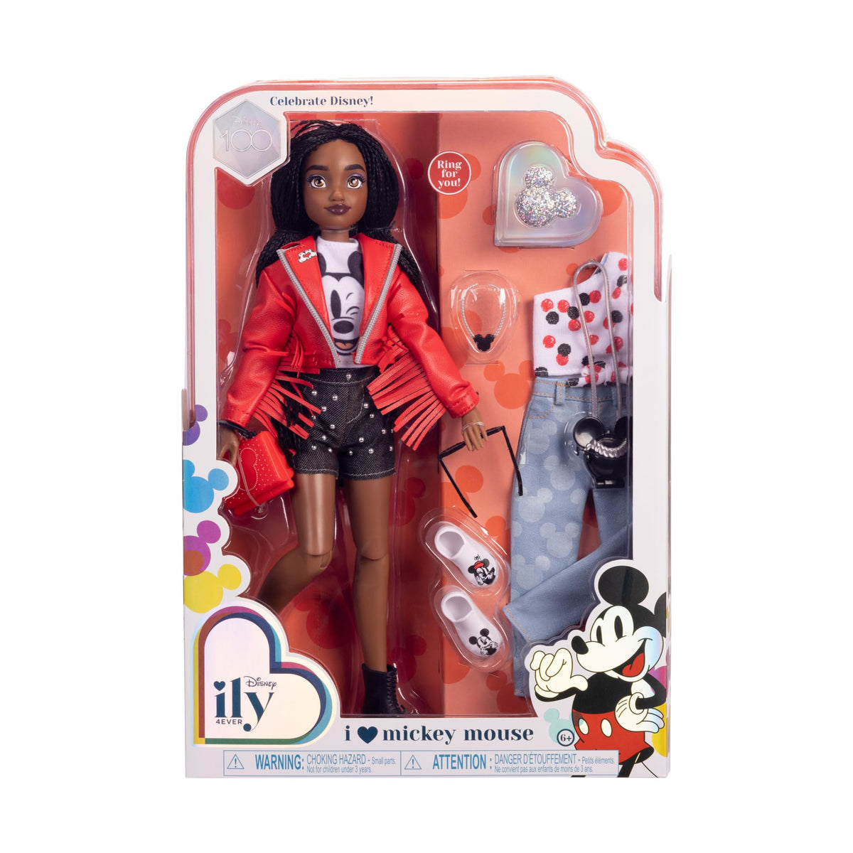 Disney ILY 4Ever glitter Mickey ring adds collectible sparkle to playtime.