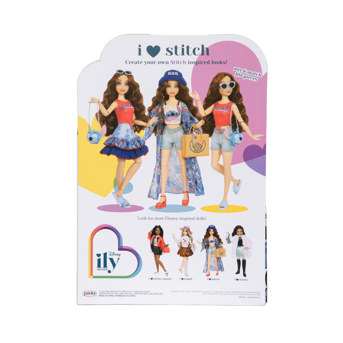Disney ily 4EVER Stitch doll coral Ohana tank for bright styling