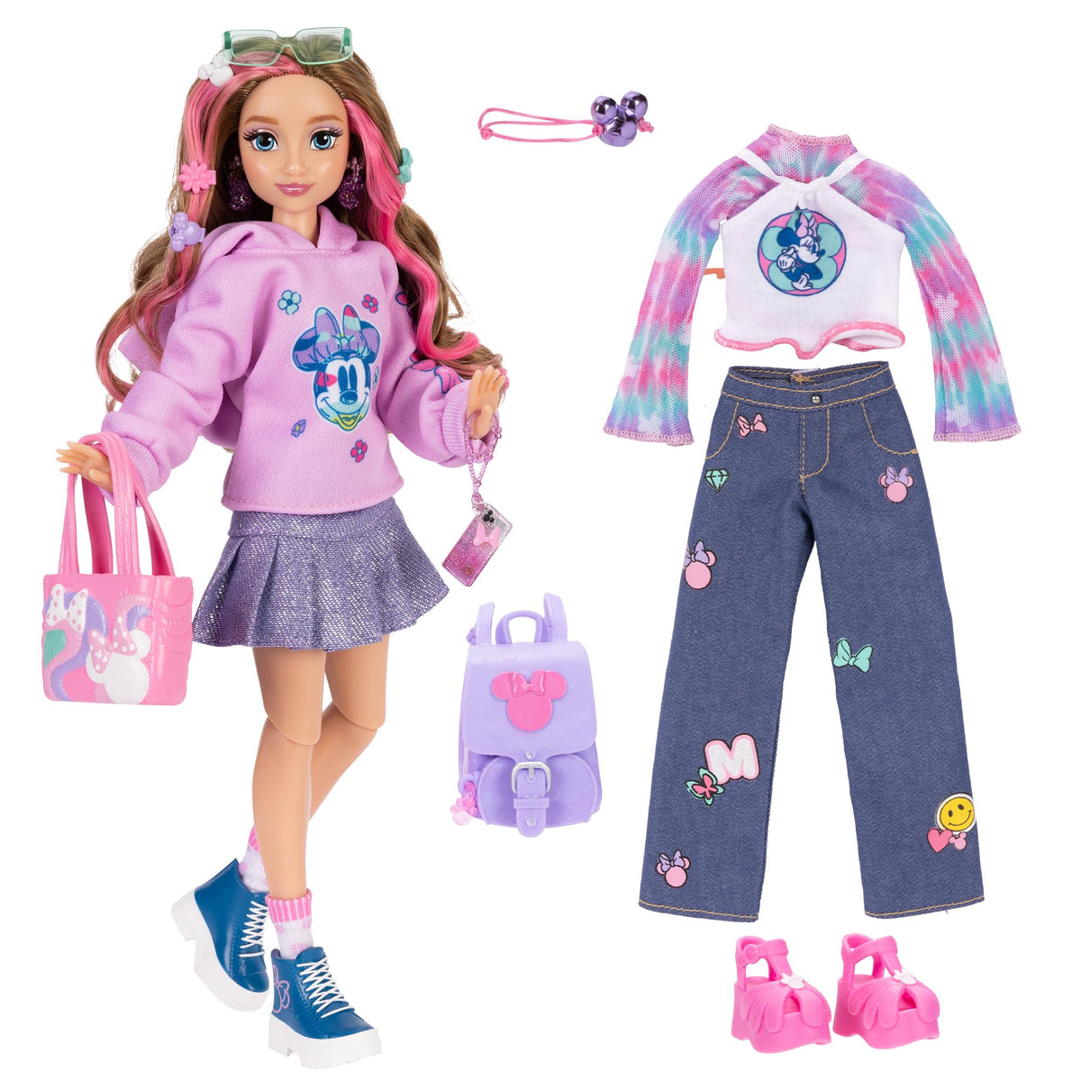 Disney ILY Minnie Deluxe fashion doll face detail with playful charm